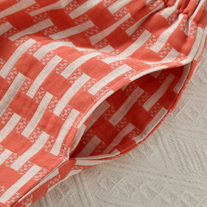 Ensemble pyjama col rond en gaze de coton