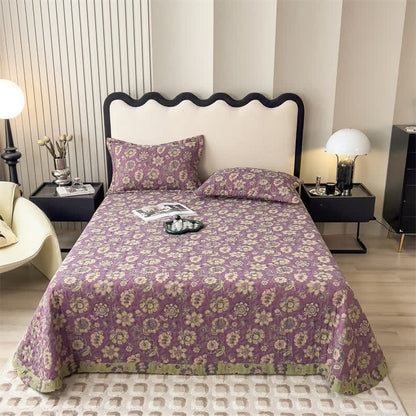 Jeté vintage en gaze de coton teint en fil