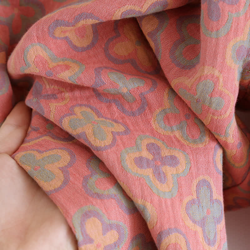 Ensemble de vêtements d'intérieur en coton jacquard teint en fil