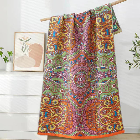 Serviette de bain respirante en gaze de coton marocaine