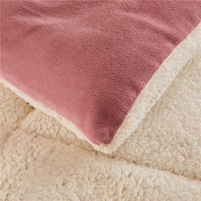 Couverture unie, épaisse et chaude avec un cœur matelassé