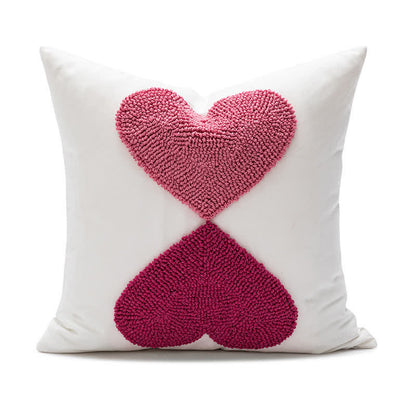 Taie d'oreiller brodée Saint-Valentin