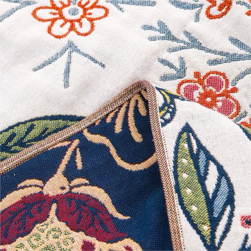 Serviette de bain absorbante en gaze de coton à motif floral