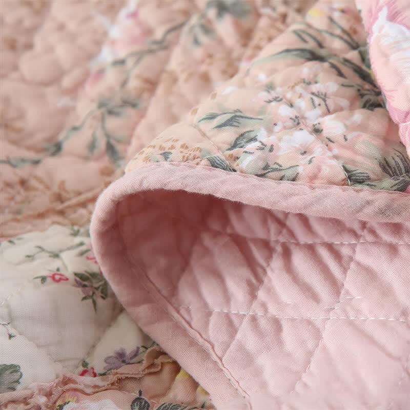 Couette douce en pur coton de style patchwork pastoral