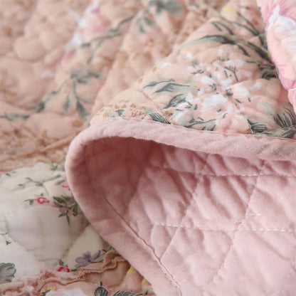 Couette douce en pur coton de style patchwork pastoral
