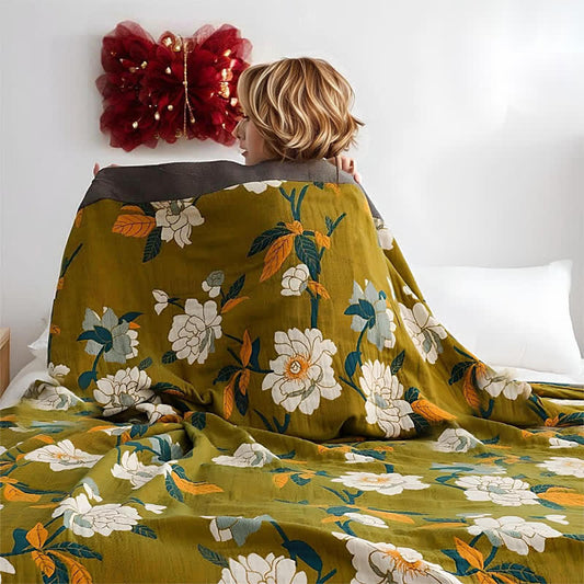 Couette en coton Ownkoti à imprimé fleurs d'olivier