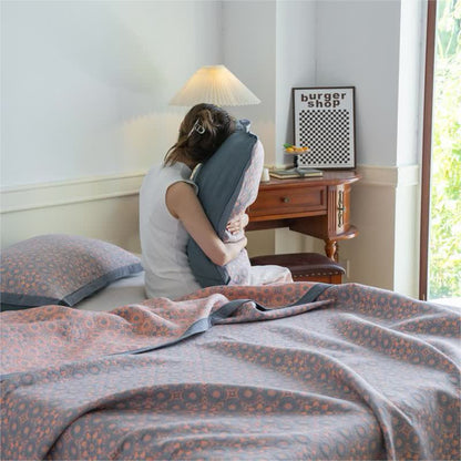 Couette luxueuse et douce en gaze de coton jacquard