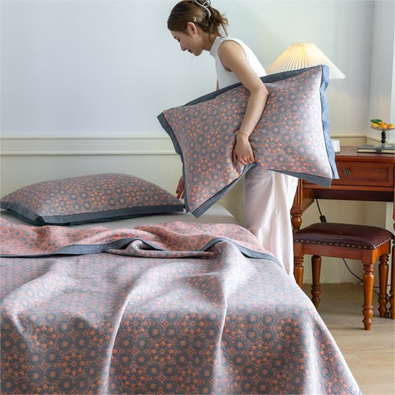 Couette luxueuse et douce en gaze de coton jacquard