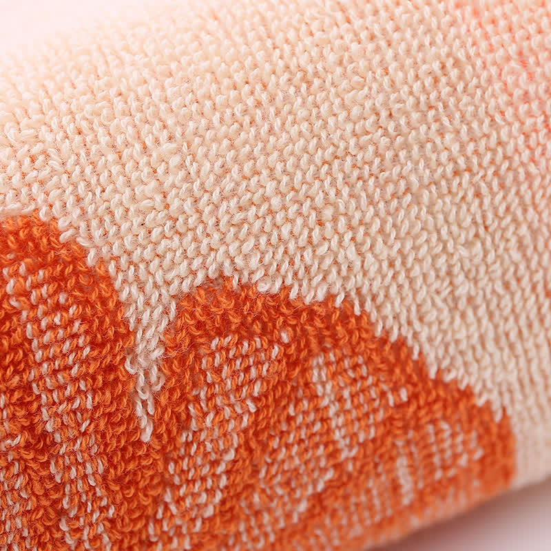 Serviette douce en pur coton avec feuilles de ginkgo