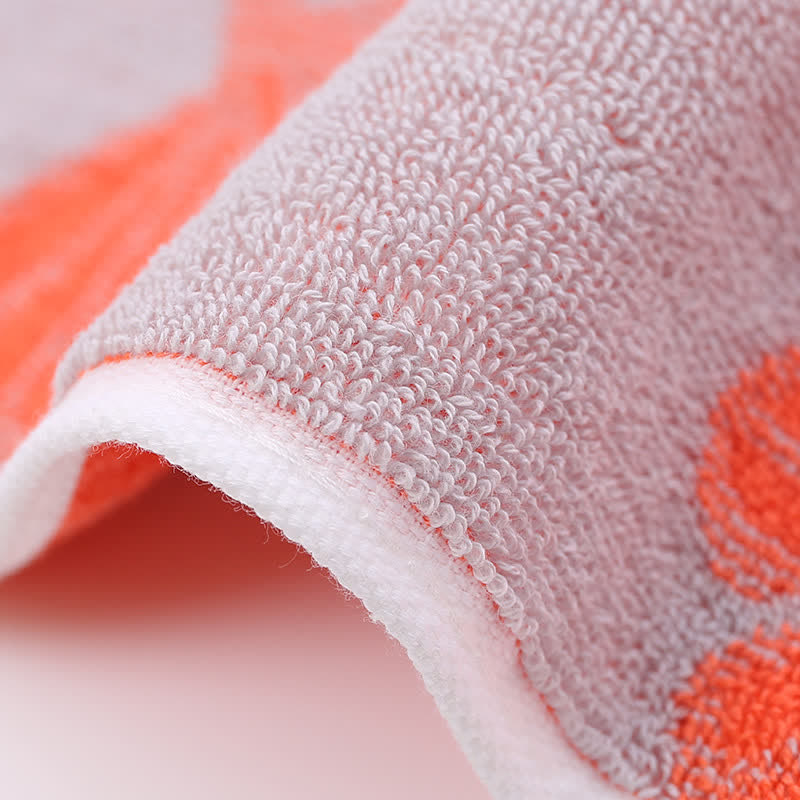 Serviette douce en pur coton avec feuilles de ginkgo