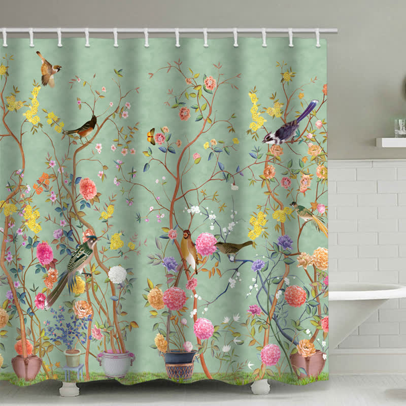 Rideau de douche décoratif imperméable rural
