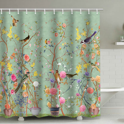 Rideau de douche décoratif imperméable rural