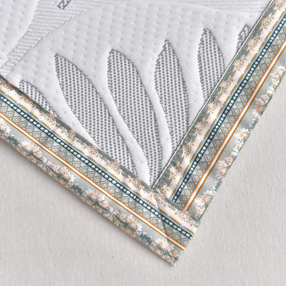 Couverture en serviette respirante avec motif de feuilles jacquard