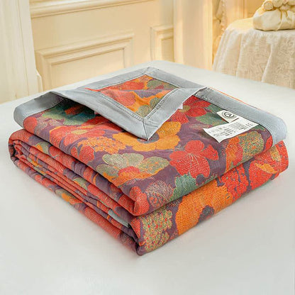 Couette réversible à fleurs en pur coton