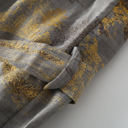 Peignoir kimono rétro respirant en pur coton