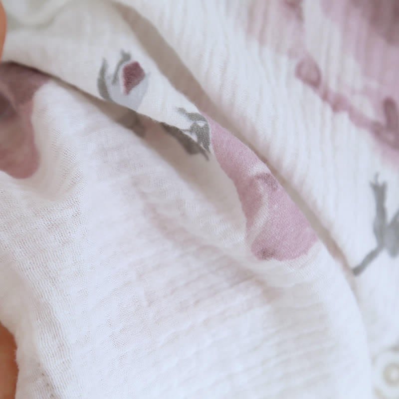 Ensemble pyjama en gaze de coton double épaisseur avec revers