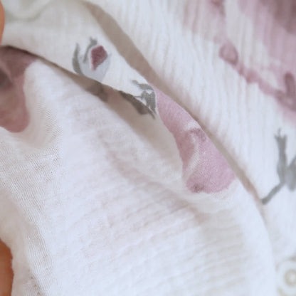 Ensemble pyjama en gaze de coton double épaisseur avec revers