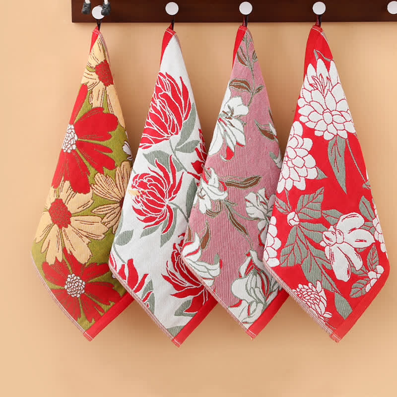 Serviette absorbante en jacquard pur coton