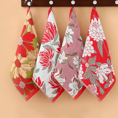 Serviette absorbante en jacquard pur coton