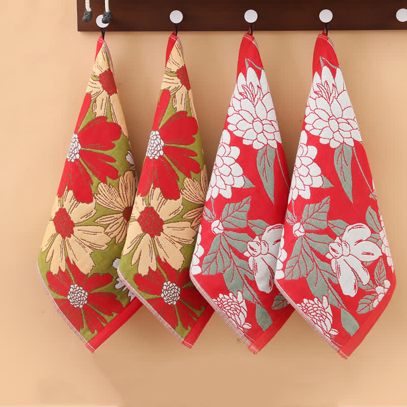 Serviette absorbante en jacquard pur coton