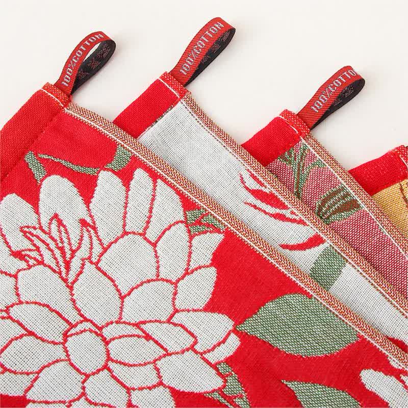 Serviette absorbante en jacquard pur coton
