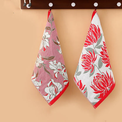 Serviette absorbante en jacquard pur coton