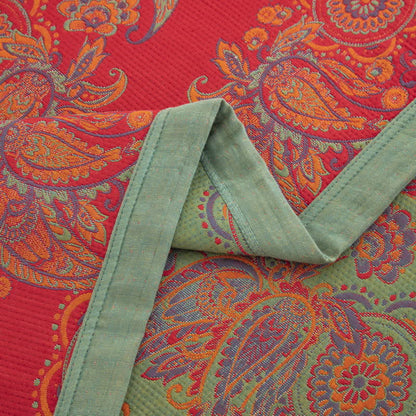 Couette confortable en gaze de coton au style jacquard rétro