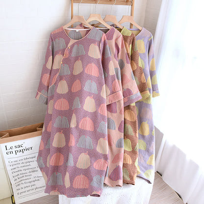 Ensemble pyjama citrouille pastorale en pur coton