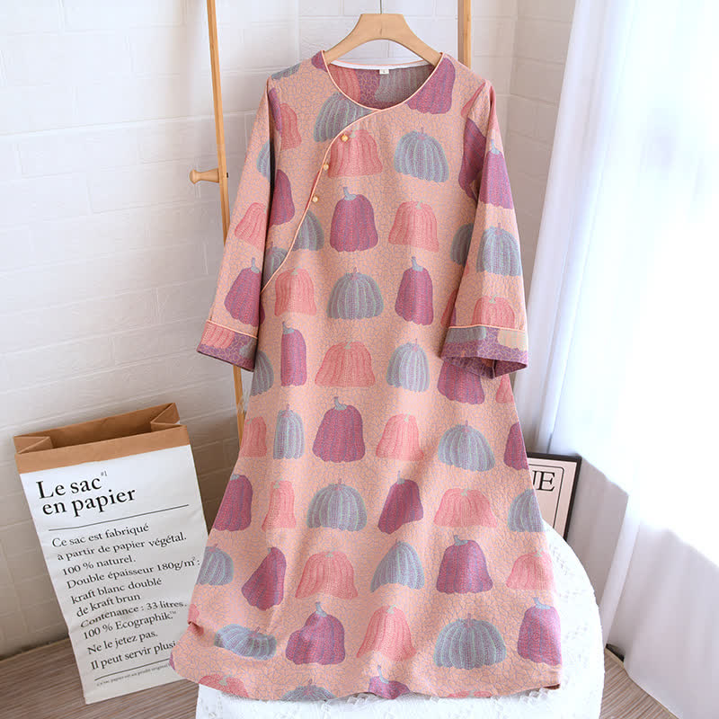 Ensemble pyjama citrouille pastorale en pur coton