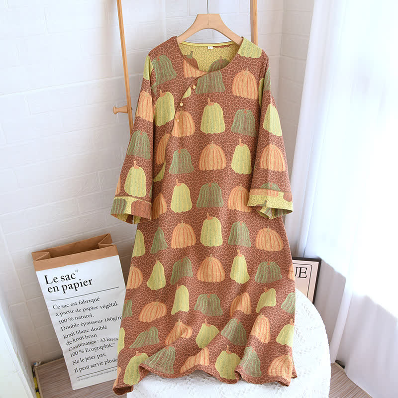 Ensemble pyjama citrouille pastorale en pur coton