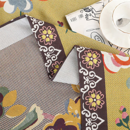 Couette légère en gaze de coton avec fleurs et oiseaux