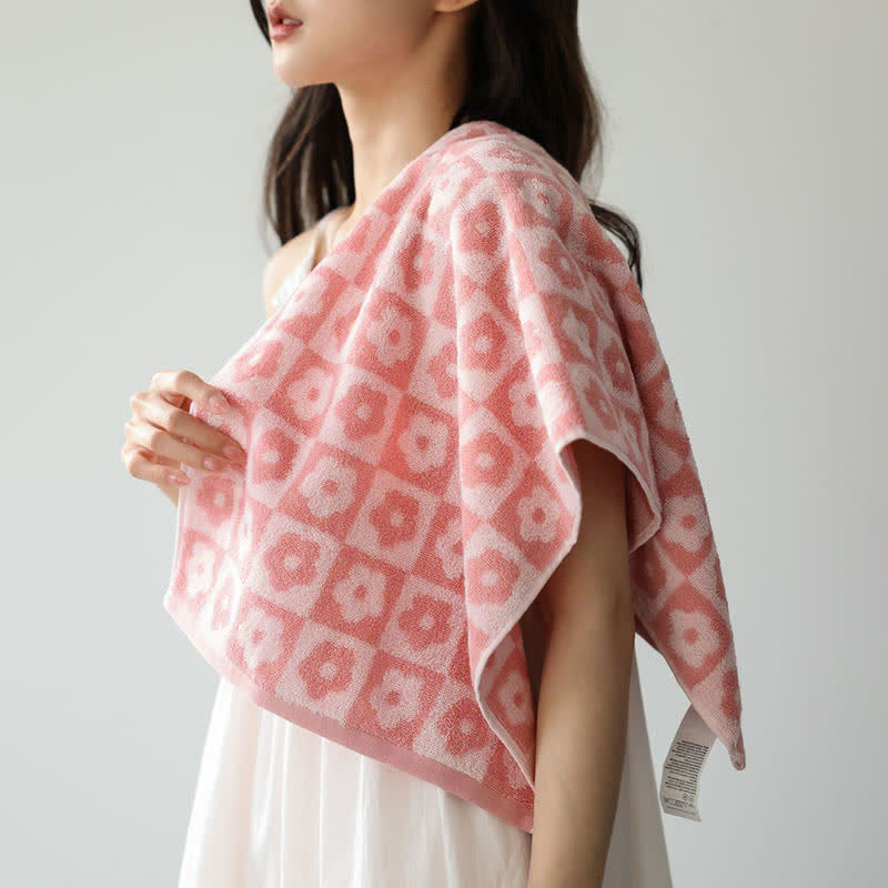 Serviette en coton respirant à motif floral
