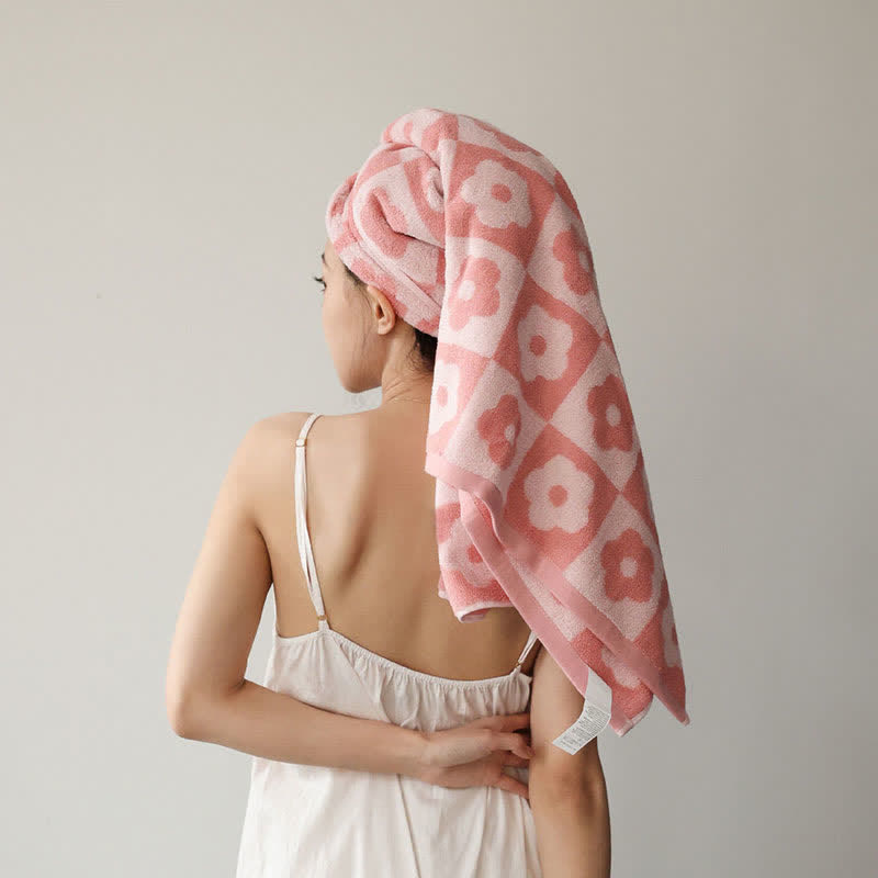 Serviette en coton respirant à motif floral