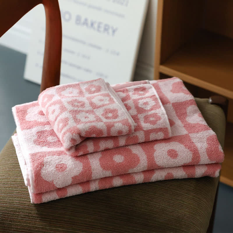 Serviette en coton respirant à motif floral