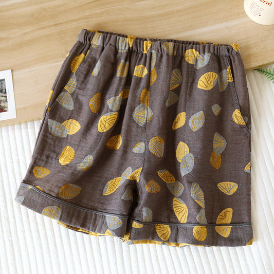 Short de pyjama en gaze de coton respirant