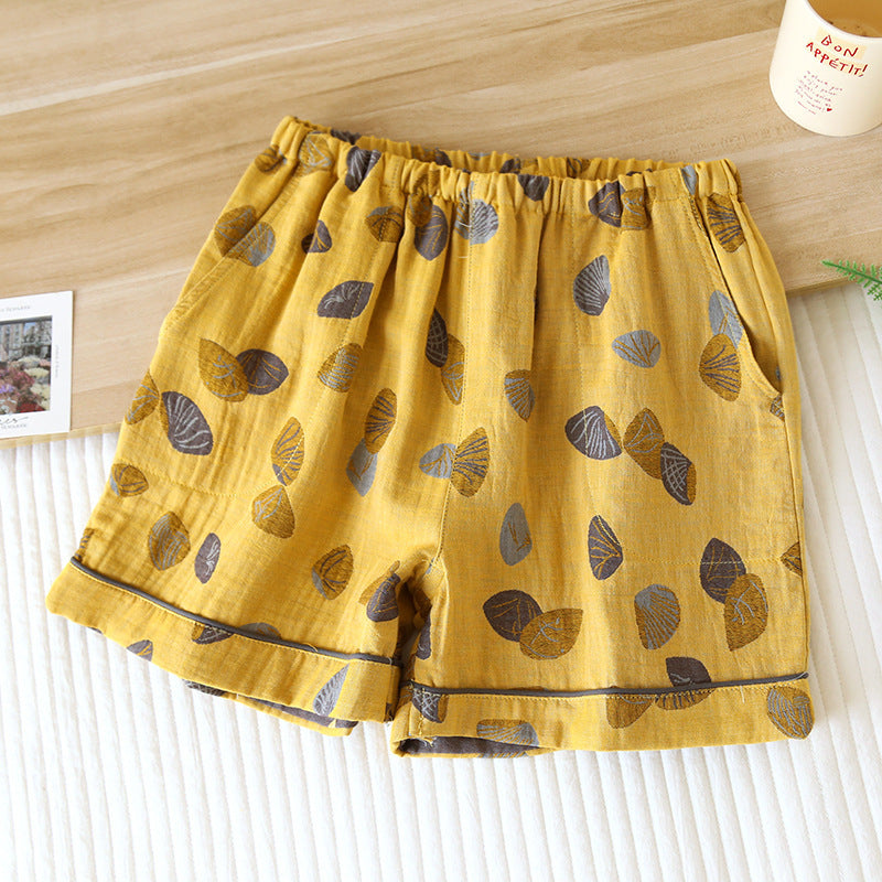 Short de pyjama en gaze de coton respirant