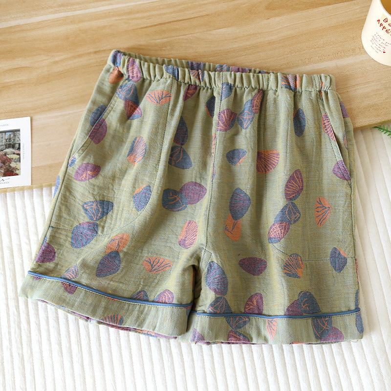 Short de pyjama en gaze de coton respirant