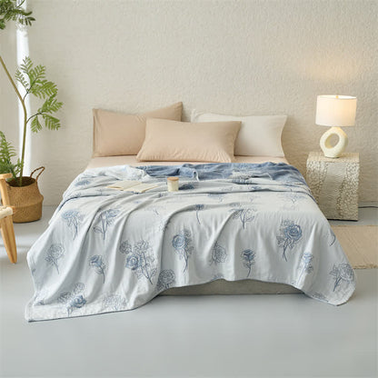 Couette jacquard en gaze de coton à quatre couches