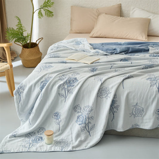 Couette jacquard en gaze de coton à quatre couches