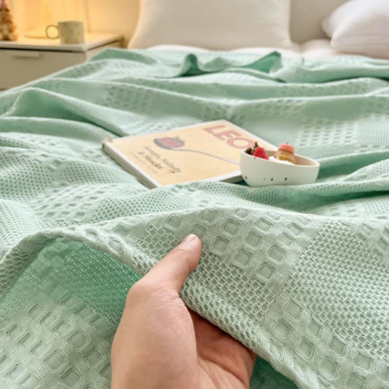 Couette légère en pur coton avec structure gaufrée