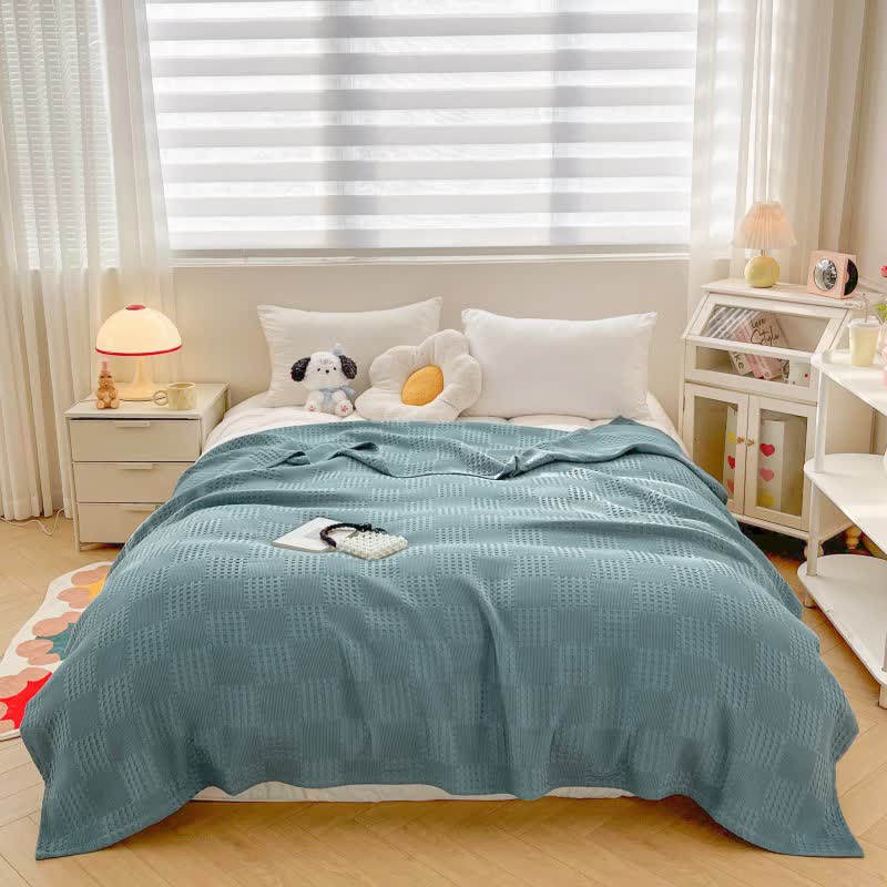 Couette légère en pur coton avec structure gaufrée