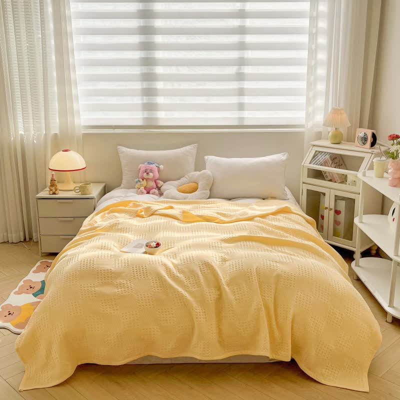 Couette légère en pur coton avec structure gaufrée