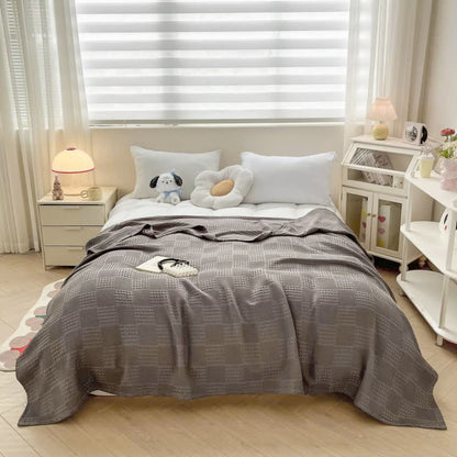 Couette légère en pur coton avec structure gaufrée
