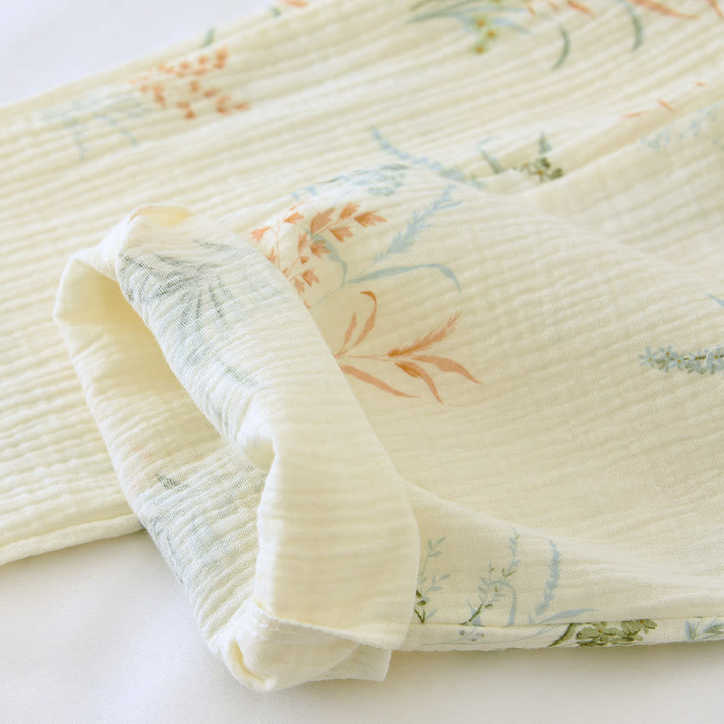 Ensemble de vêtements d'intérieur en pur coton avec revers country