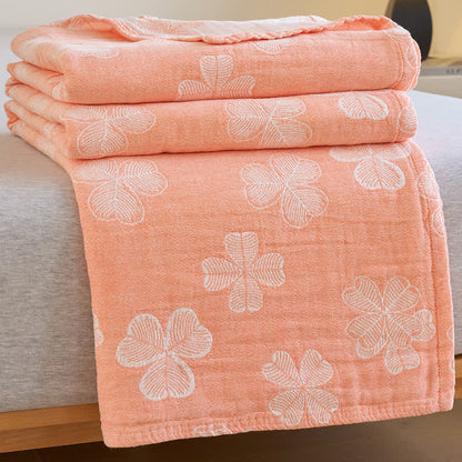 Couette d'été en gaze de coton avec trèfle à quatre feuilles