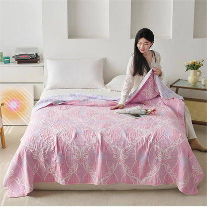 Couette confortable en gaze de coton de style rétro