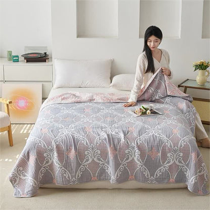 Couette confortable en gaze de coton de style rétro