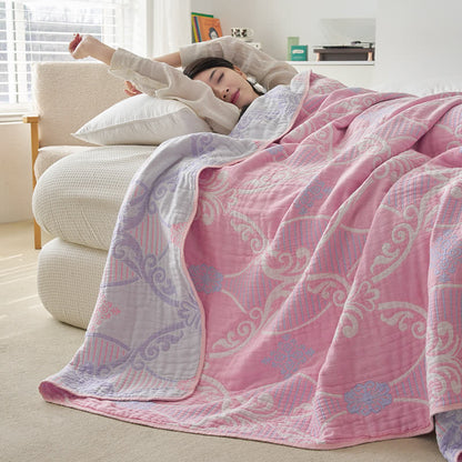 Couette confortable en gaze de coton de style rétro