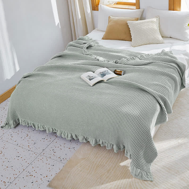Couverture de canapé en tissage gaufré Ownkoti, couette confortable