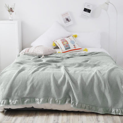 Couverture de canapé en tissage gaufré Ownkoti, couette confortable